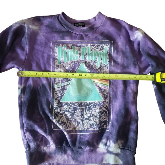 Pink Floyd Tie Dye Graphic Sweatshirt Medium Purple Grunge Indie Lounge Comfy - Picture 4 of 6